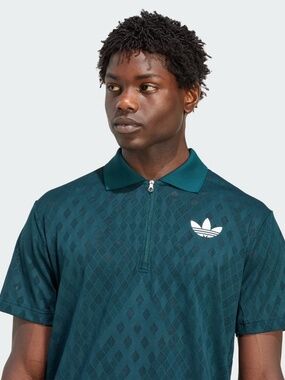 NWT men's XXL adidas Club Tennis Climacool Piqué Polo Shirt aurora ivy JY4848